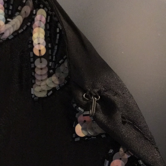 Vintage Evening in India 2X Black Jacket with sequins NWT - Picture 6 of 10